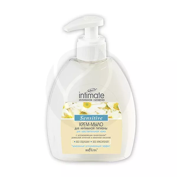 Изображение товара Крем-мыло Bielita Intimate Sensitive для чувствительной кожи 300мл Изображение товара Крем-мыло Bielita Intimate Sensitive для чувствительной кожи 300мл