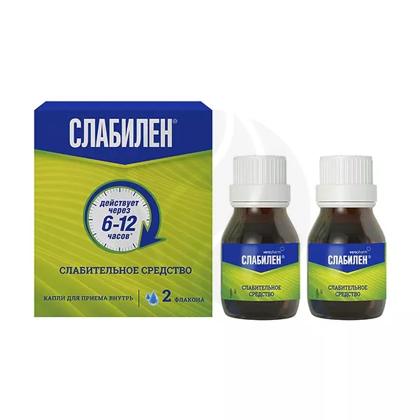 Изображение товара Слабилен капли д/приема внутрь 7,5мг/мл, 15мл №2 - средство от запоров Изображение товара Слабилен капли д/приема внутрь 7,5мг/мл, 15мл №2 - средство от запоров