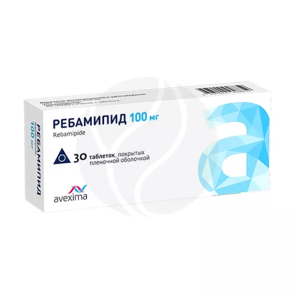 Ребамипид таблетки покрыт. п/о 100мг, №30