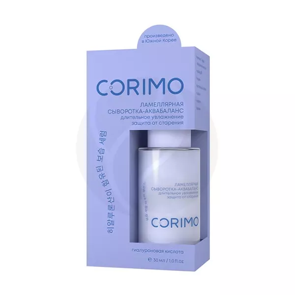 Изображение товара Corimo сыворотка-аквабаланс ламеллярная для кожи лица с гиалуроновой кислотой и церамидами, 30мл Изображение товара Corimo сыворотка-аквабаланс ламеллярная для кожи лица с гиалуроновой кислотой и церамидами, 30мл