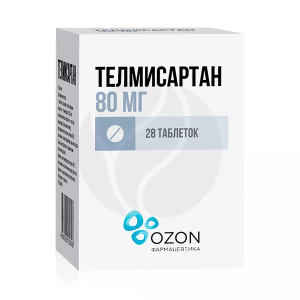 Изображение товара Телмисартан таблетки 80мг 28 шт для лечения артериальной гипертензии