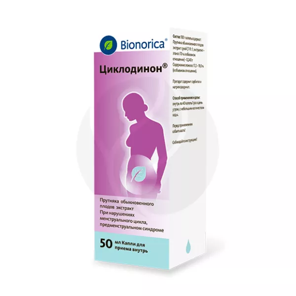 Изображение товара Циклодинон капли для женщин 50мл растительный препарат для регулировки цикла