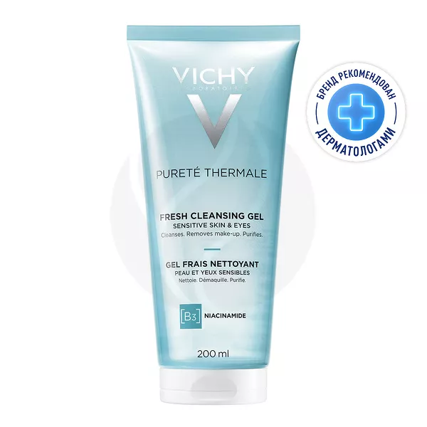Изображение товара Vichy Purete Thermale Очищающий гель для умывания с ниацинамидом для чувствительной кожи, 200мл Изображение товара Vichy Purete Thermale Очищающий гель для умывания с ниацинамидом для чувствительной кожи, 200мл