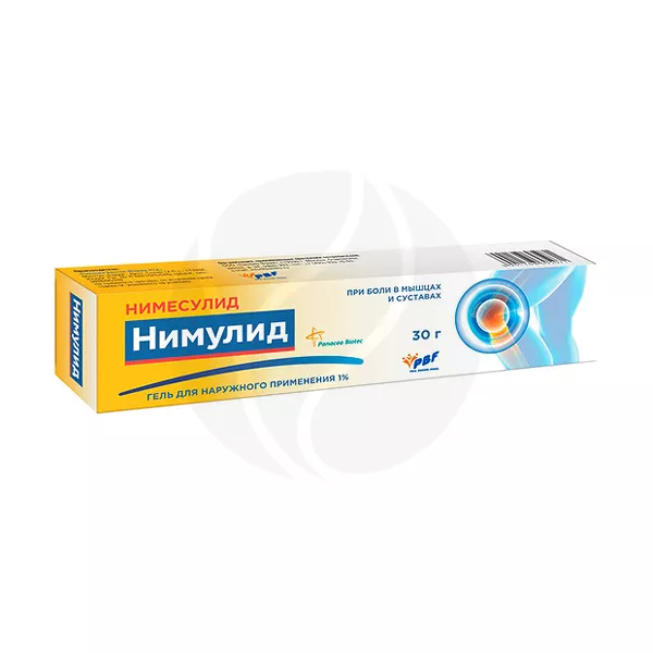 Изображение товара Нимулид гель д/наружн. прим. 1%, 30г Изображение товара Нимулид гель д/наружн. прим. 1%, 30г