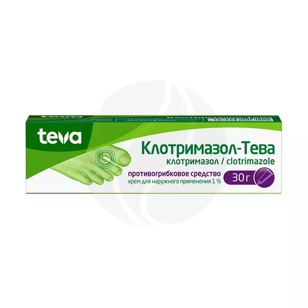 Изображение товара Клотримазол-Тева крем д/наружн. прим. 1%, 30г Меркле Изображение товара Клотримазол-Тева крем д/наружн. прим. 1%, 30г Меркле
