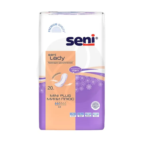 Изображение товара Прокладки урологические Seni Lady Mini Plus 20 шт для женщин с легкой формой недержания
