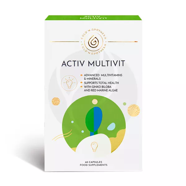 Изображение товара Gold'n Apotheka Актив Витаминс капсулы, №60 Изображение товара Gold'n Apotheka Актив Витаминс капсулы, №60