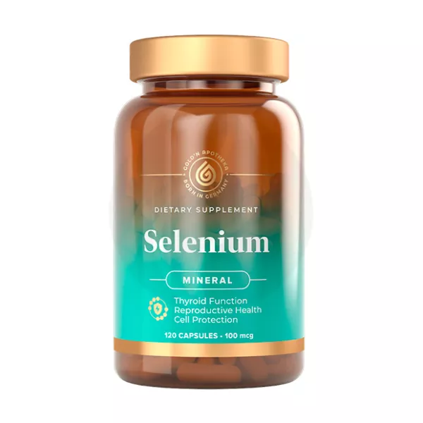 Изображение товара Gold'n Apotheka Селен капсулы 100 мкг 120 шт для иммунитета и здоровья