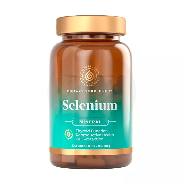 Изображение товара Gold'n Apotheka Селен капсулы 100 мкг 120 шт для иммунитета и здоровья