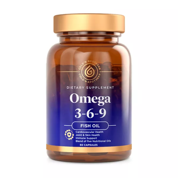 Изображение товара Gold'n Apotheka Омега 3-6-9 капсулы 60 шт витамин Е Изображение товара Gold'n Apotheka Омега 3-6-9 капсулы 60 шт витамин Е