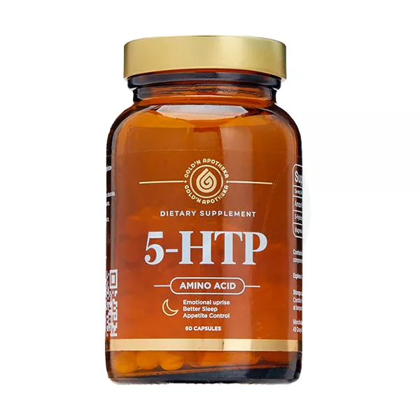 Изображение товара Gold'n Apotheka 5-гидрокситриптофан (5-НТР) капсулы, №60 Изображение товара Gold'n Apotheka 5-гидрокситриптофан (5-НТР) капсулы, №60