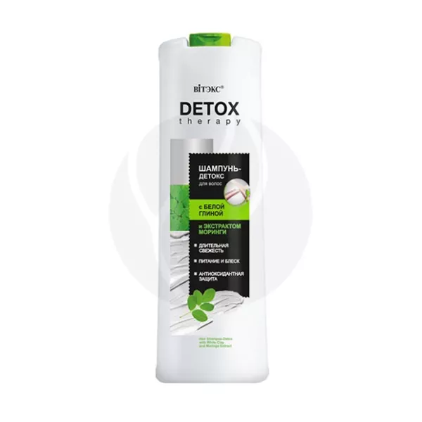 Изображение товара Вiтэкс DETOX therapy шампунь-детокс для волос с белой глиной и экстрактом моринги, 500мл