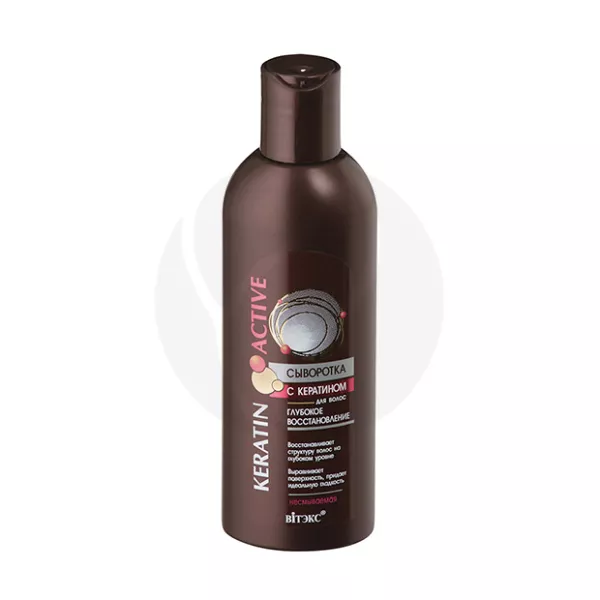 Изображение товара Вiтэкс Keratin Active сыворотка с кератином для волос Глубокое восстановление несмываемая, 200мл