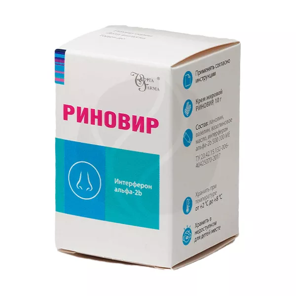 Изображение товара Риновир крем д/наружн. прим., 10г Изображение товара Риновир крем д/наружн. прим., 10г