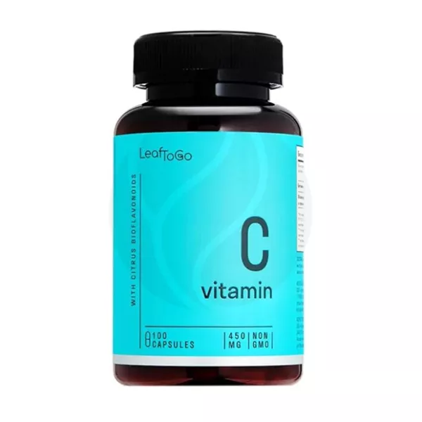 Изображение товара Витамин C с биофлавоноидами капсулы LeafToGo 100 шт для иммунитета и здоровья