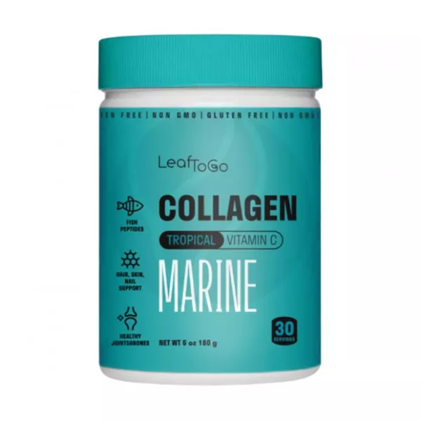 Изображение товара LeafToGo Морской гидролизованный коллаген Marine со вкусом тропических фруктов 180г