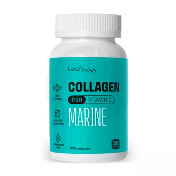 Изображение товара LeafToGo Marine Коллаген морской капсулы с гиалуроновой кислотой и витамином С