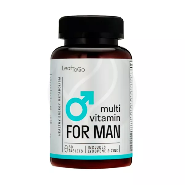 Изображение товара Витамины для мужчин LeafToGo Таблетки 60 шт - комплекс витаминов и минералов