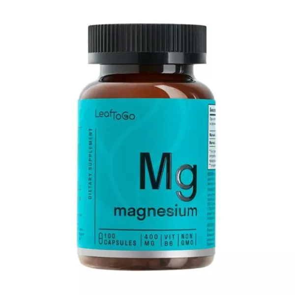 Изображение товара Магний В6 капсулы LeafToGo 100 шт. биологическая добавка для здоровья нервной системы