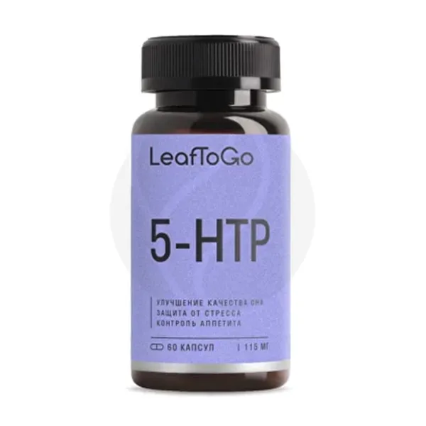 Изображение товара LeafToGo 5-гидрокситриптофан (5-НТР) капсулы, №60 Изображение товара LeafToGo 5-гидрокситриптофан (5-НТР) капсулы, №60