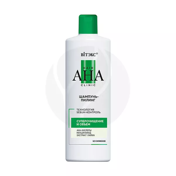 Изображение товара Шампунь Витэкс Hair AHA Clinic для очищения и объема 450 мл Изображение товара Шампунь Витэкс Hair AHA Clinic для очищения и объема 450 мл