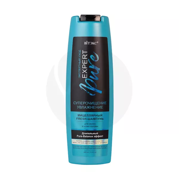 Изображение товара Вiтэкс Expert pure fresh шампунь мицеллярный для волос и кожи головы, 400мл Изображение товара Вiтэкс Expert pure fresh шампунь мицеллярный для волос и кожи головы, 400мл