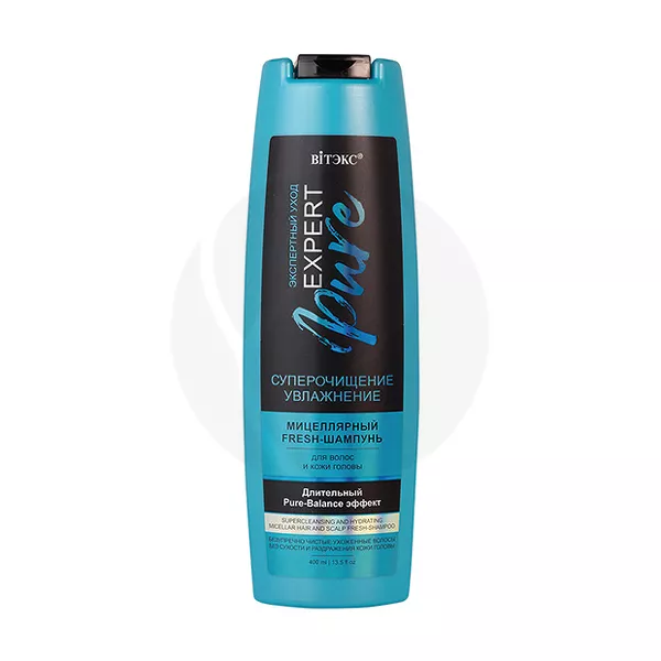 Изображение товара Вiтэкс Expert pure fresh шампунь мицеллярный для волос и кожи головы, 400мл Изображение товара Вiтэкс Expert pure fresh шампунь мицеллярный для волос и кожи головы, 400мл