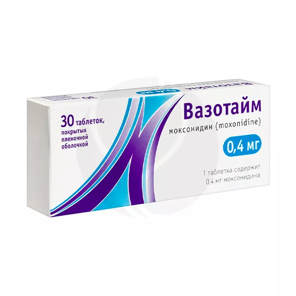 Изображение товара Препарат ВАЗОТАЙМ таблетки покрытые п/о 0,4мг №30