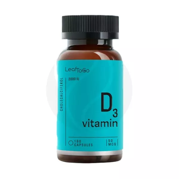 LeafToGo Витамин Д3 2000 МЕ капсулы, №180