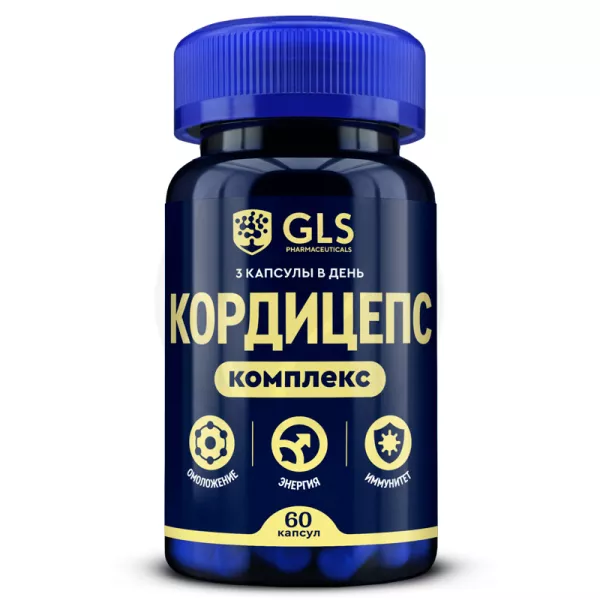 Изображение товара БАД GLS Кордицепс комплекс Кордицепс 750 мг+Лимонник 15 мг (60 капсул) Изображение товара БАД GLS Кордицепс комплекс Кордицепс 750 мг+Лимонник 15 мг (60 капсул)