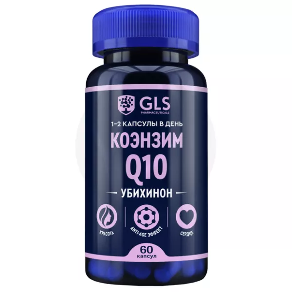 Изображение товара Добавка Коэнзим Q10 GLS CoQ10 капсулы 60 шт. Изображение товара Добавка Коэнзим Q10 GLS CoQ10 капсулы 60 шт.