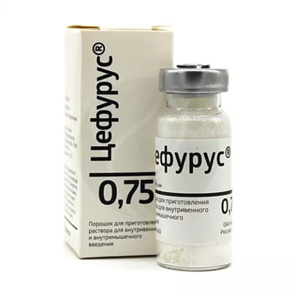 Цефурус порошок д/пригот. р-ра д/в/в и в/м введ. 750мг, №1 Синтез