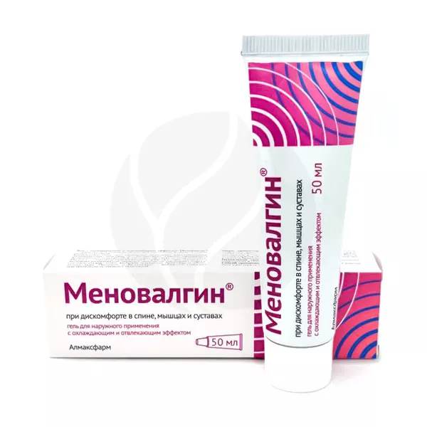 Изображение товара Меновалгин гель д/наружн. прим., 50г Изображение товара Меновалгин гель д/наружн. прим., 50г