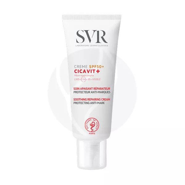 Изображение товара SVR Cicavit+ Крем SPF50+ 40 мл - защита, регенерация и уход для повреждённой кожи Изображение товара SVR Cicavit+ Крем SPF50+ 40 мл - защита, регенерация и уход для повреждённой кожи