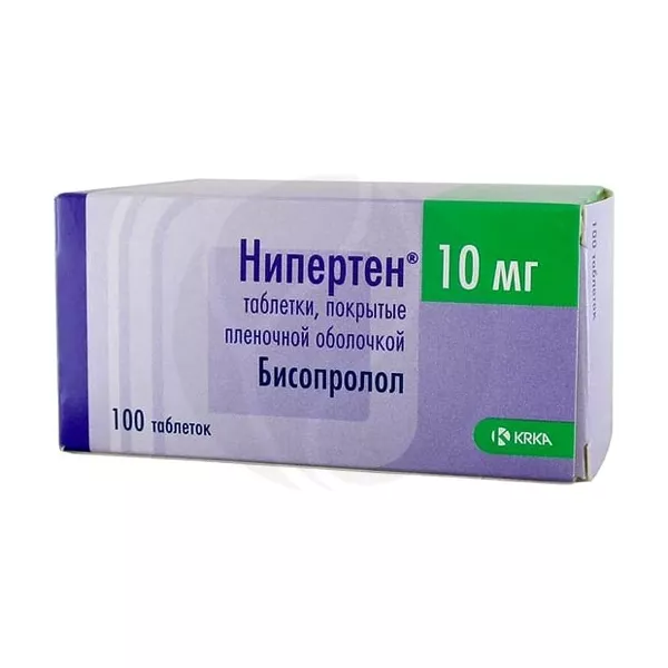 Изображение товара Нипертен таблетки покрыт. п/о 10мг, №100 Изображение товара Нипертен таблетки покрыт. п/о 10мг, №100