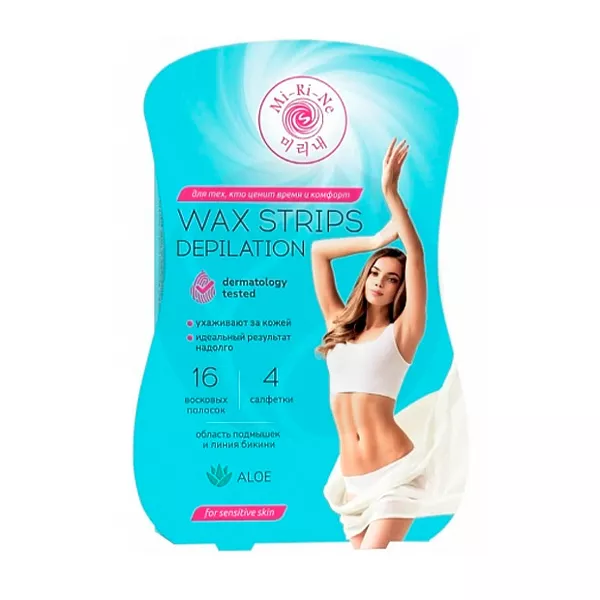 Изображение товара Восковые полоски для депиляции Mi-Ri-Ne с экстрактом алоэ, №16, Турция Изображение товара Восковые полоски для депиляции Mi-Ri-Ne с экстрактом алоэ, №16, Турция