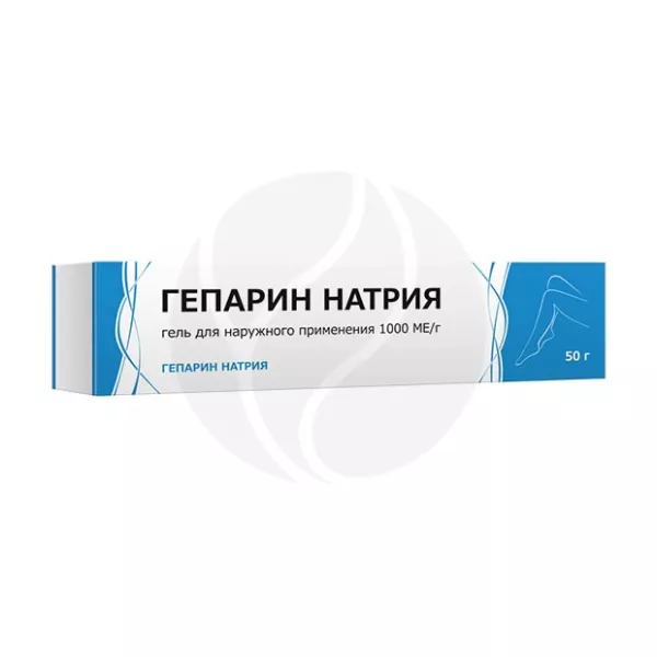 Изображение товара Гепарин натрия гель для наружного применения 50 г - противоотечное и противовоспалительное средство