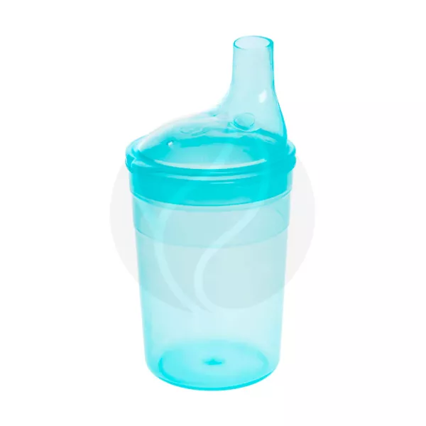 Изображение товара Стакан-поильник для взрослых голубой 200мл безопасный многократный