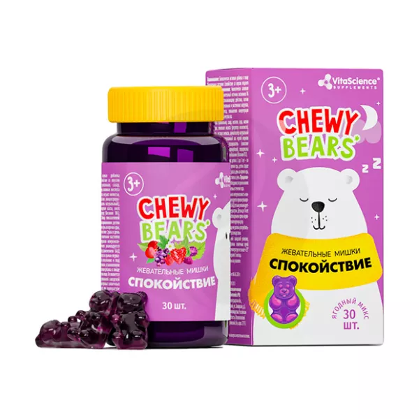 Изображение товара Vitascience Мишки Спокойствие пастилки жевательные для детей 30 шт натуральные компоненты