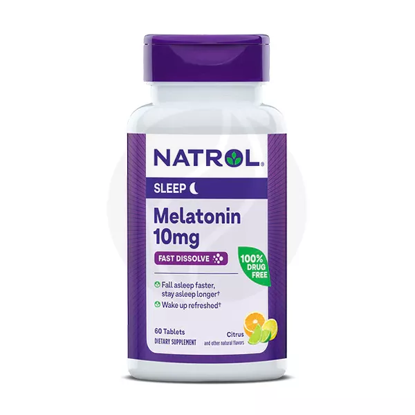 Natrol Мелатонин  таблетки быстрорастворимые со вкусом цитруса 10мг, №60