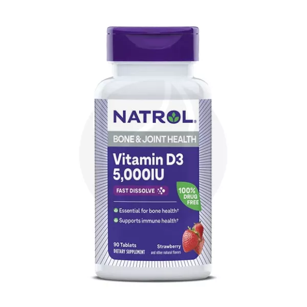 Natrol Витамин D3 таблетки быстрорастворимые 5000МЕ, №90