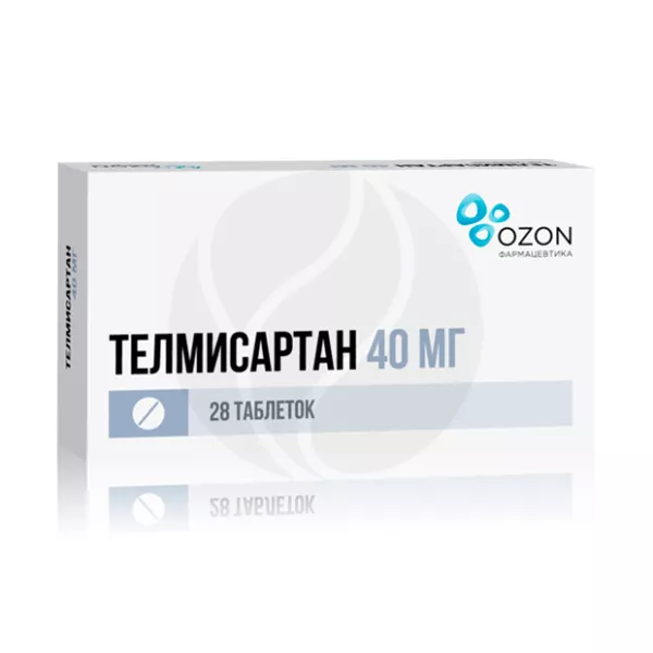 Телмисартан таблетки 40мг, №28 Озон