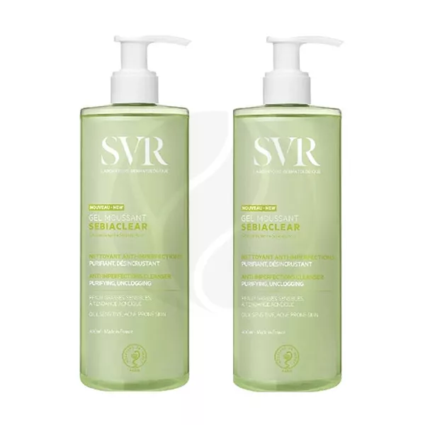 Изображение товара SVR Sebiaclear мусс пенящийся для лица и тела, 400мл 2шт Изображение товара SVR Sebiaclear мусс пенящийся для лица и тела, 400мл 2шт