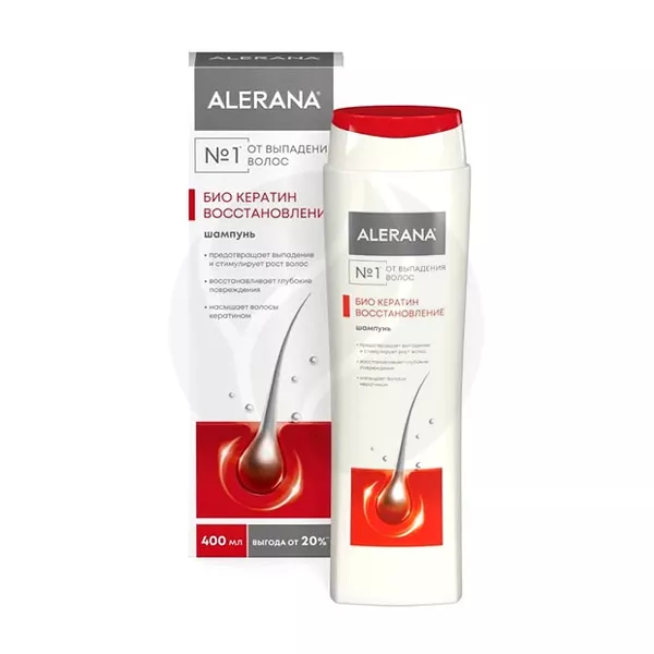 Изображение товара Alerana шампунь Био Кератин Восстановление, 400мл