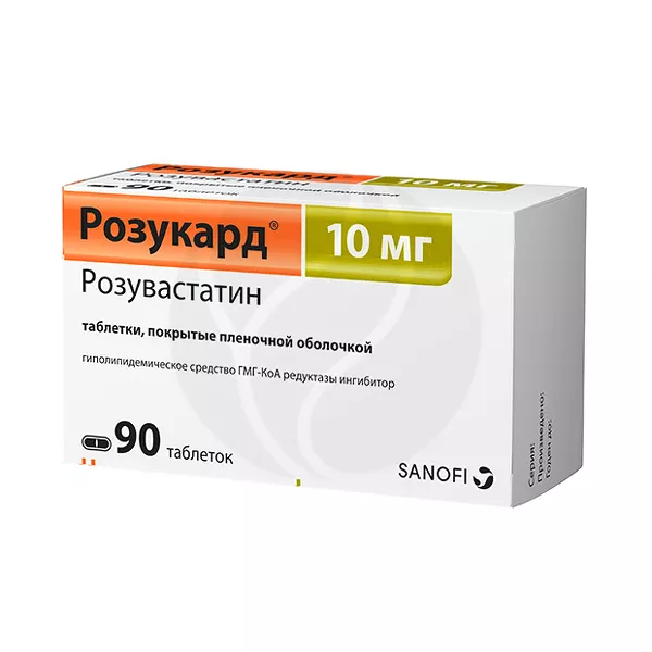 Изображение товара Розукард таблетки 10 мг для снижения холестерина и профилактики сердечно-сосудистых заболеваний Изображение товара Розукард таблетки 10 мг для снижения холестерина и профилактики сердечно-сосудистых заболеваний