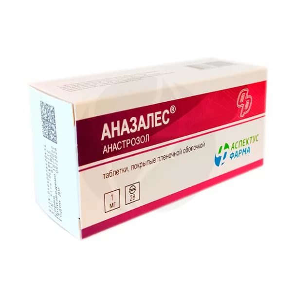 Изображение товара Аназалес 1 мг таблетки покрытые пленочной оболочкой 28 шт для лечения рака молочной железы