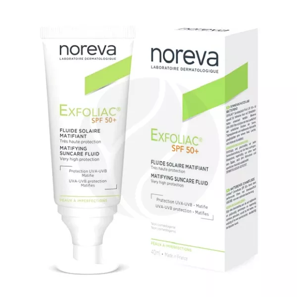 Изображение товара Noreva Exfoliac эмульсия солнцезащитная матирующая SPF50+, 40мл Изображение товара Noreva Exfoliac эмульсия солнцезащитная матирующая SPF50+, 40мл