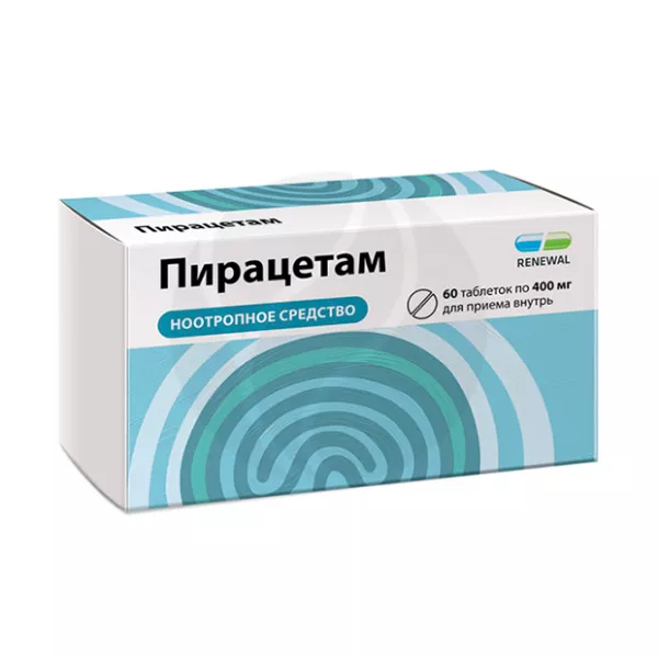 Пирацетам Реневал таблетки покрыт. п/о 400мг, №60 Обновление ПФК