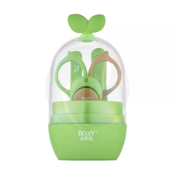Изображение товара Детский маникюрный набор Roxy-kids для новорожденных ножницы кусачки пилочка пинцет