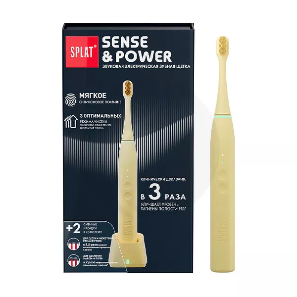 Изображение товара Электрическая звуковая зубная щетка Splat Sense&Power с 3 режимами водонепроницаемая
